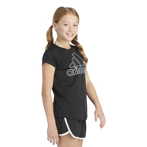 Image of adidas Girls' Short Sleeve Scoop Neck Tee T-Shirt