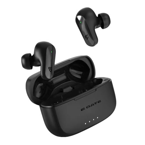Image of E GATE A60 Gaming Earbuds with 60 Hrs Playtime, Quad Mic ENC,Touch Control, Low Latency, BT v5.3 Bluetooth Ear Buds with Voice Assistant, 10mm Bass Dynamic Driver, Water Resitant Wireless Earphones