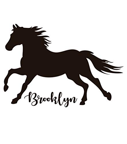 Vinilo Decorativo de Pared con Caballo y Nombre Personalizado