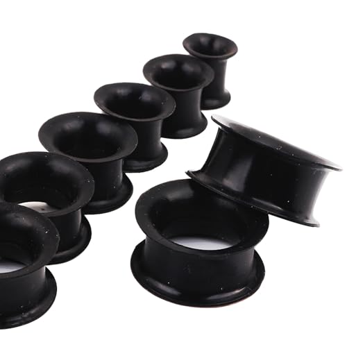 Dinghaole 16 pcs Silicone Double Flared Oreille Expander,Tunnel Original Strech,Piercing d'oreille Plugs Tunnels...