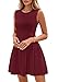 PRETTYGARDEN Summer Dresses for Women 2026 Elegant Classy Spring A Line Business Casual Work Graduation Cocktail Short Dress (Dark Red,Medium)