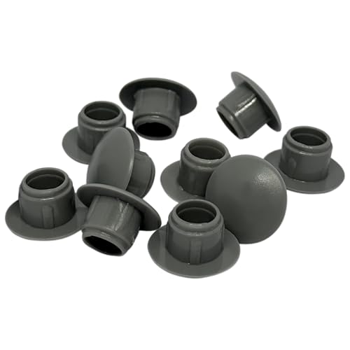 Image of (Pack of 20) Window Gray Plastic Hole Plugs 0.51 inch x 0.31 inch (13 x 8 mm), Drill Hole Cover Caps, Furniture Hole Plug, Screw Hole Plugs
