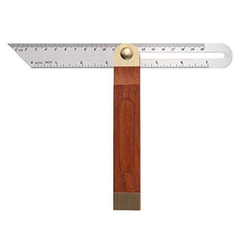 DOITOOL 1PCS 9 Inch Sliding T- Bevel Gauge Woodworking T Bevel Angle Finder with Hardwood Handle and Metric Marks