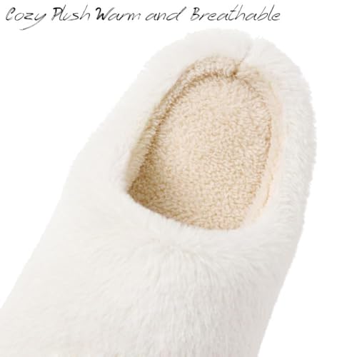 Image of Women's Men's Preppy Happy Face Slippers Comfy Warm Plush Slip-On House Slipper for Winter Indoor Soft Cushion Non-slip Fluffy Slides Slippers
