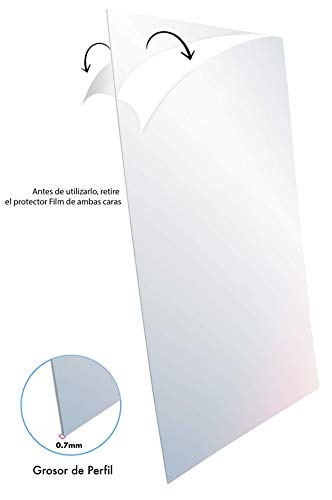 Miniatura 3 de Chely Intermarket Láminas Metacrilato 40x50 Cm 0.7 Mm Pack 6 Unidades Plexiglass Transparente Resistente Para Manualidades Marcos Pantallas Protección Fotografías Cristal Acrílico Plástico Duro