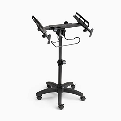 OnStage MIX-400 V2 Mobile Mixer Stand: Rolling platform for mixers, laptops, controllers. Height...