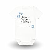 【Un souvenir drôle et tendre à conserver dans les albums de naissance】 Un petit vêtement, un grand effet dans les cœurs.