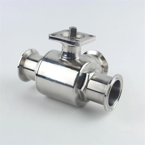 Válvula de bola de acero inoxidable 304/316 de 1,5 pulgadas Tri abrazadera tubo OD 3/4 5