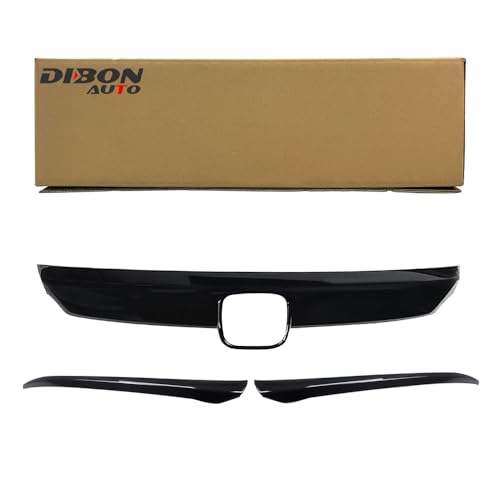 DIBON AUTO 3pcs Front Grille Eyelid Cover Set For 2018-2020 Honda Accord 10th Gen Sedan Glossy Black Front Upper Grille Cover Molding Trim by DIBON AUTO - Image 7