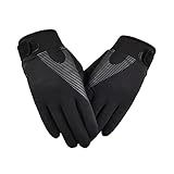 Benoon Fahrradhandschuhe, 1 Paar, Eisseide, Vollfinger, atmungsaktiv, Unisex, Outdoor, Sport, Touchscreen, Klettern, Fitness, Radfahren, Handschuhe für Gewichtheben, Training, Schwarz, L
