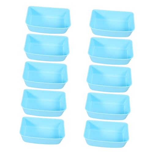 Hemoton 10pcs Plastic Dog Bowl Easy Hanging Puppy Bowl for Cat Cage Kitten -Resistant Dog Food