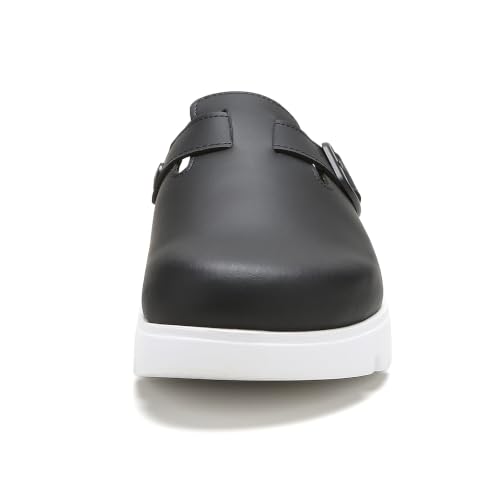 Image of Women's Suede Platform Clogs Chunky Mules Slip On