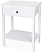 Produktbild Homfa Nachttisch Nachtschrank Nachtkommode Nachtschränkchen Ablagetisch Beistelltisch Telefontisch Sofatisch Kaffeetisch Holz weiß 46x35x60cm (1er Set)