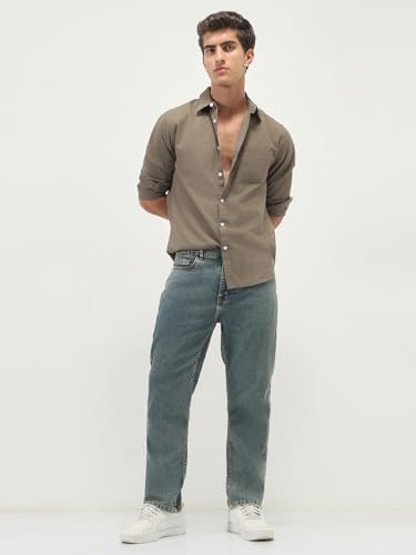 Image of Urbano Fashion Men's Straight Fit Heavy Washed Jeans Stretchable