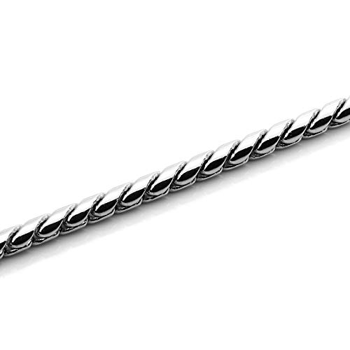 Mogoko Stainless Steel Dog Choke Chain Collar, Puppy Metal Snake Chain Pet Show Slip Collar Choker for Training Walking (Silver;16.0″*3.0mm) Mogoko Stainless Steel Dog Choke Chain Collar, Puppy Metal Snake Chain Pet Show Slip Collar Choker for Training Walking (Silver;16.0″*3.0mm)