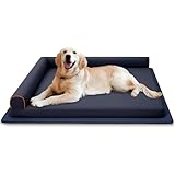 Medium Dog Bed Chew Proof Pet Beds Orthopedic Memory Foam, Waterproof Dog Couch Washable with Anti-Slip Mat (Blue)
