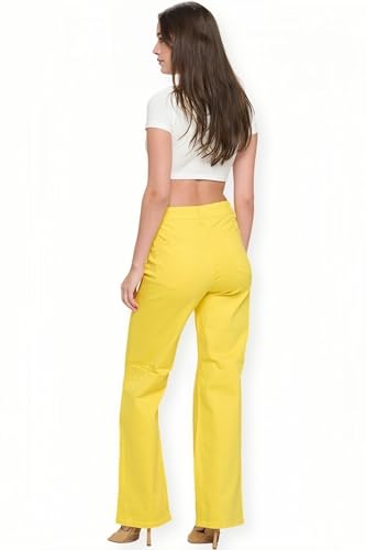 High Rise Super Stretchy Straight Wide Leg Cargo Jeans for Women Multiple Colors Denim Pants for Casual Daily Wear3