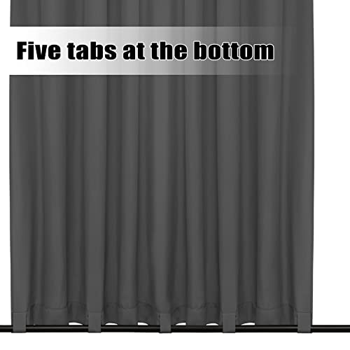 Image of Easy-Going Outdoor Curtains for Patio 1 Panel, 54x108 inch, Grey | Waterproof, Windproof, Weatherproof Privacy Outdoor Curtains for Cabanas Porches and Pergolas, Grommet Top and Tab Bottom