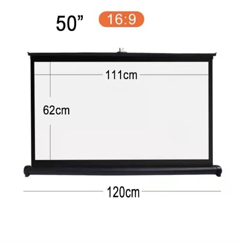Pantalla portátil para proyector 50 pulgadas 16:9 miniatura 4