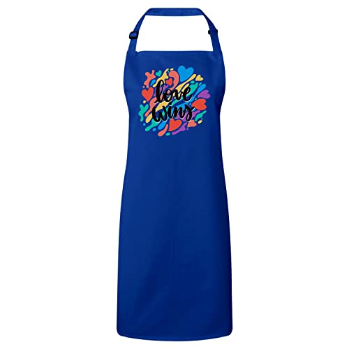 Tablier cuisine bleu amour gay lesbien pour exprimer la fierté arc-en-ciel en famille