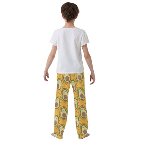 Boys' Pants Funny Cat Avocado Long Bottoms Jogger Pants Elastic Waist Trousers with Pockets S-XL3