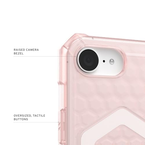 Funda iPhone 16e UAG Essential Armor MS rosa transparente con carga magnética 6