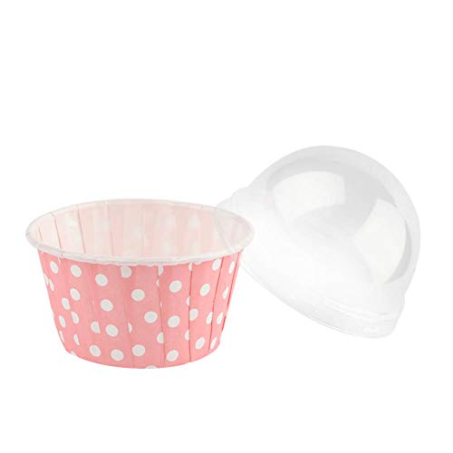 100 STKS Mini Cupcake Hittebestendig Papier Cup Cake Cup Mold Muffin Cup Oven Magnetron Beschikbaar:(Roze) - Afbeelding 8