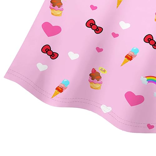 Girls Cute Summer Dresses Flutter Sleeve Casual Dress Gown 5-12 Years Old3