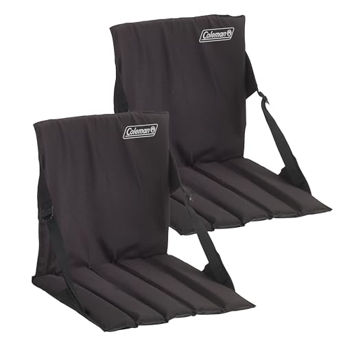 Coleman Stadium Seat, 2-Pack, with Built in Storage and Padded Seat, Easy to Carry