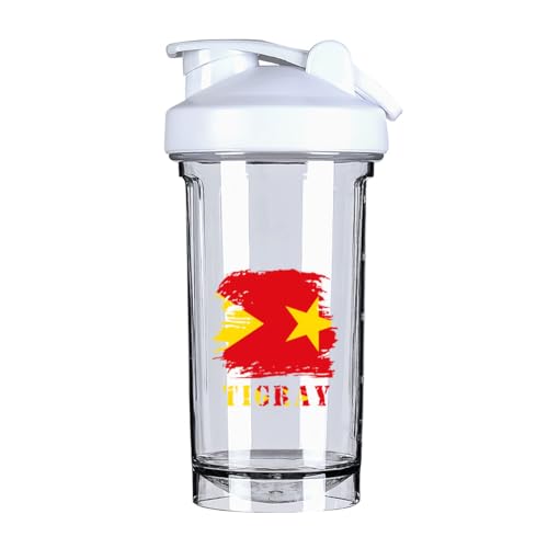 Vintage Tigray Flag 18 Ounce Shaker Cup,Fashion Theme Pattern Shaker Bottle Leak-proof Workout Shake Bottles 500ML/18 oz Perfect for Pre Workout-2-1