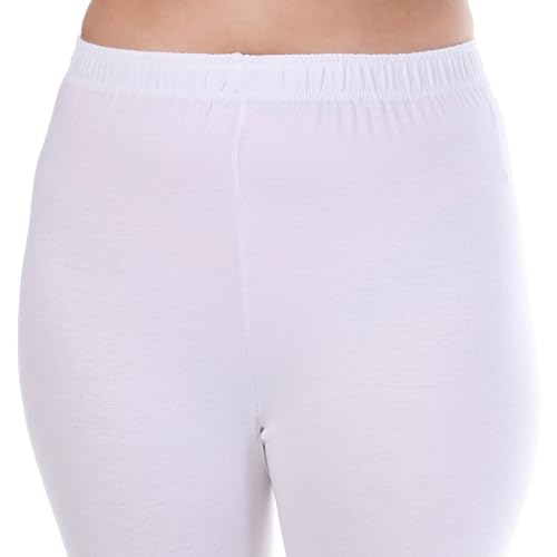 Image of TPF Women Solid Cotton Lycra Stretchable Leggings | Comfortable Ankle-Length Slim Fit Leggings for Women & Girls | Soft, Breathable Wear Bottoms