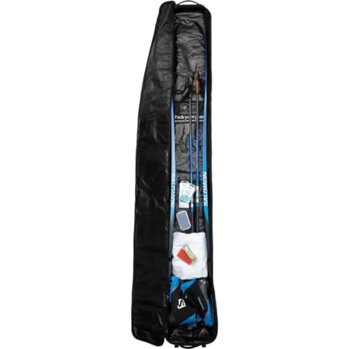 Db Journey Snow Roller Bag - Ski Bag with Wheels, Adjustable Length Ski Travel Bag, Fits 2 Pairs of Skis, Padded, Compressible, Roller Bag Attachment, 70L - Blackout - Thumbnail 7