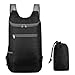 10L Waterproof Lightweight Hiking Backpack, Portable Folding Daypack for Outdoor Sports, Travel and Camping, Compact Rucksack with Storage Bag, Green(Black)