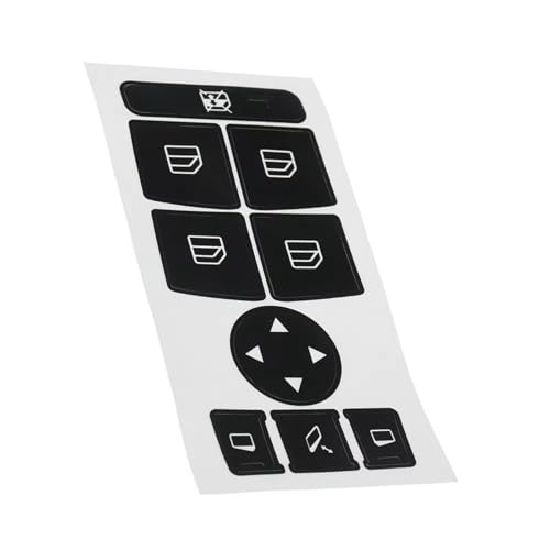 Sticker bouton auto Benz W204 adhésif haute résistance noir mat anti-usure pour tableau de bord
