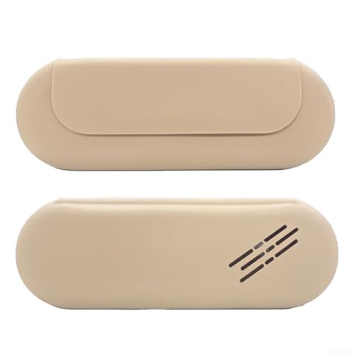 Soporte de maquillaje de silicona para viajes, bolsa de cosméticos elegante y funcional para uso diario y actividades de fitness (caqui)