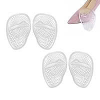 Pence & Moon Collective 4 Pcs High Heels Pads Gel Insoles for Women, Reusable Party Feet Gel Cushions for Pain Relief, Blisters & Calluses Prevention (Transparent)