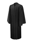 CLERKMANS Unisex Adult Deluxe Black Bachelors University Graduation Gown