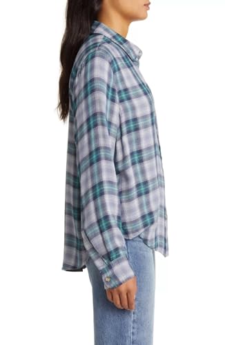 Lucky Brand Women's Cloud Plaid Boyfriend Flannel Shirt4