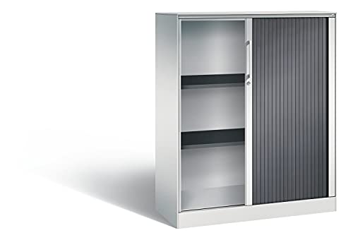 Rollladenschrank ASISTO Höhe 1292 mm Breite 1000 mm lichtgrau schwarzgrau C+P