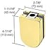 C.R. LAURENCE PTH22BR CRL Brass PTH Series Top Door Patch Fitting