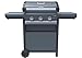 Campingaz Series Select, BBQ a Gas, griglia Barbecue, 3 bruciatori in Acciaio Inox, Coperchio con termometro, InstaClean Aqua, Culinary Modular System, 10.2 kW, Modello 2021, Gris