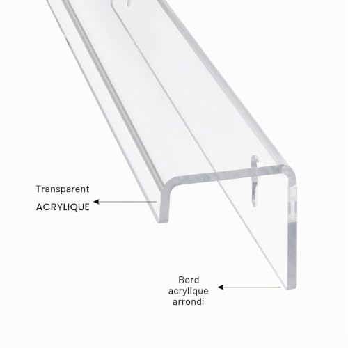 Boxalls Lot de 6 étagères Acrylique Vinyle Enregistreur Montage murale, Transparentes Enregistrement Album Support Afficher votre écoute quotidienne dans le style （30.4Lx3.8Wx4.3Hcm） – vue 5