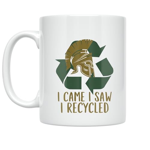 Eco-Conscious Coffee Mug - I Came I Saw Recycled Design
