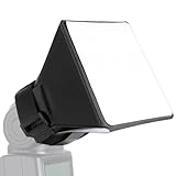 AQUALOACH 外付けフラッシュ ディフューザー ソフトボックス 10×13cm ストロボ用 柔光 撮影アクセサリー 折りたたみ式 コンパクト 携帯便利