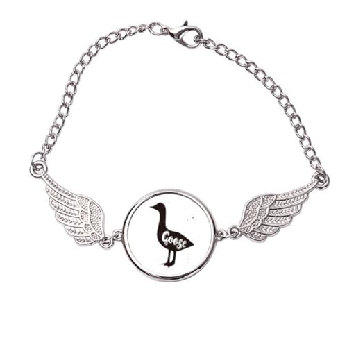 Bracelet ailes d'ange métal noir et blanc - Bijou rigide taille M pour homme et femme