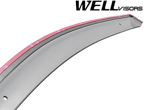 WellVisors Window Visors Wind Deflectors Compatible with Mercedes-Benz 2010-2016 E-Class Sedan W212 with Black Trim Rain Guards 3-847MB015