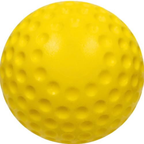 BATA 12 Inch Low Dimpled Softballs, Pack of 12 Softball Set for Pitching Machine Training, Balls for Pitch Machines, Yellow