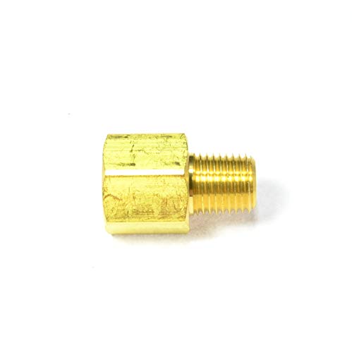 FASPARTS Female Flare Male Pipe Connector Adapter 3/8 Tube OD SAE 45 FFL x1/4 Male NPT MPT MIP