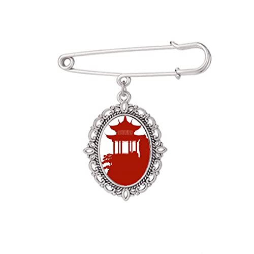 Broche pavillon chinois pour fixer un gilet ou un châle