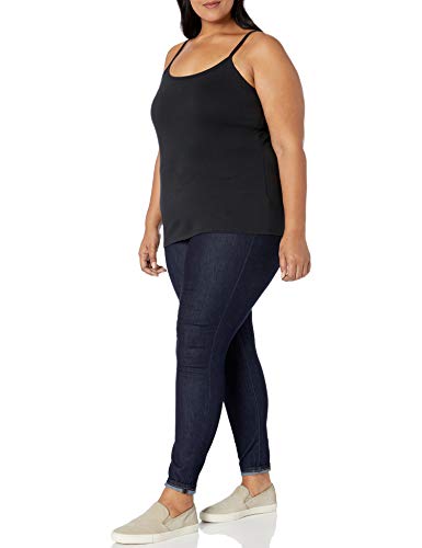 Image of Amazon Essentials Women's Fitted Tank Top Camisole Undershirts, Plus Size, Pack of 2